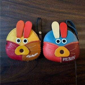 Cute Multicolor Leather Rabbit Coin Pouch ( Bundle of 2)